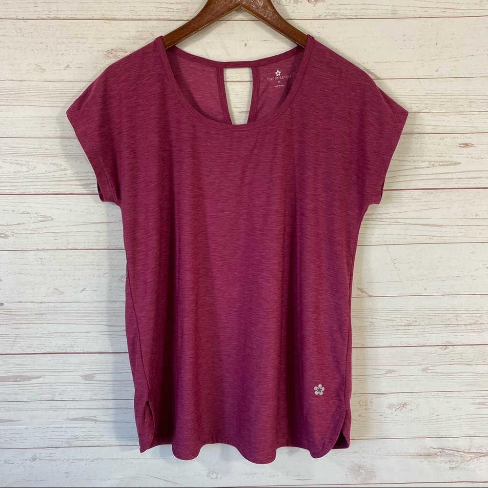 Tuff Athletics Short Sleeve Athletic Top Keyhole